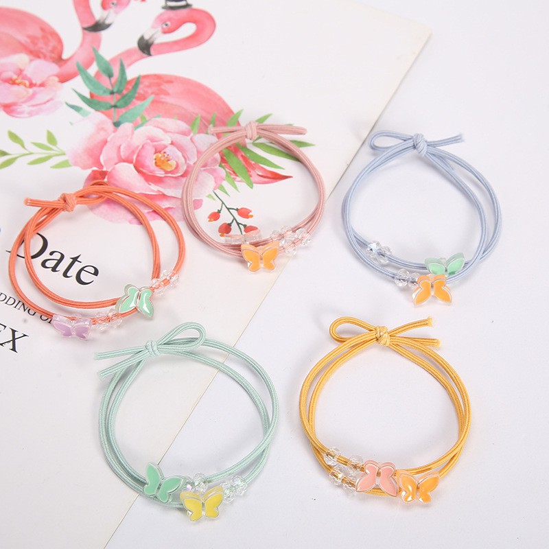 IKATAN RAMBUT KOREA IMPORT / IKAT RAMBUT KARET MOTIF KOREA STYLE / AKSESORIS RAMBUT KOREA / KARET GELANG RAMBUT-I.R - #12 RANDOM