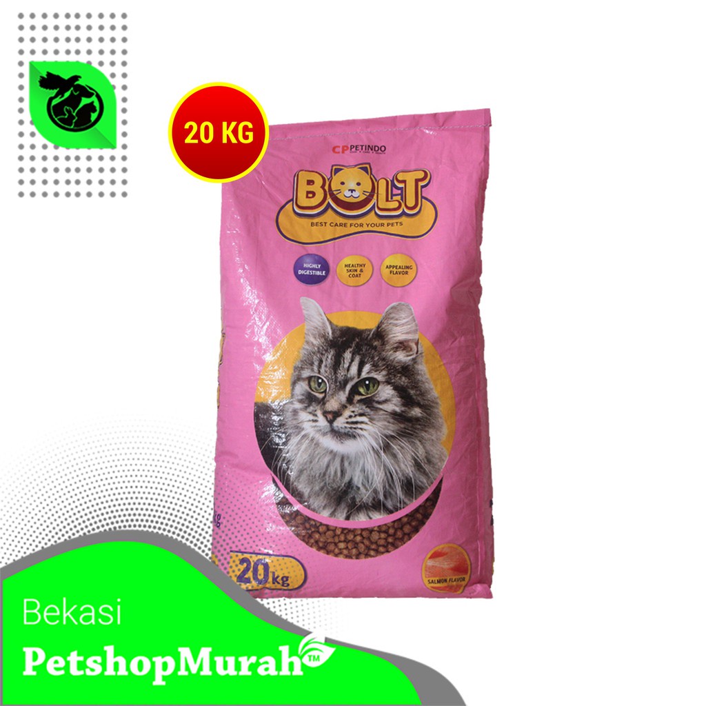 [GOSEND] Makanan Kucing Bolt 20 kg Cat Food 20kg Bolt Karungan Bentuk Ikan Donat Kemasan 20 kg