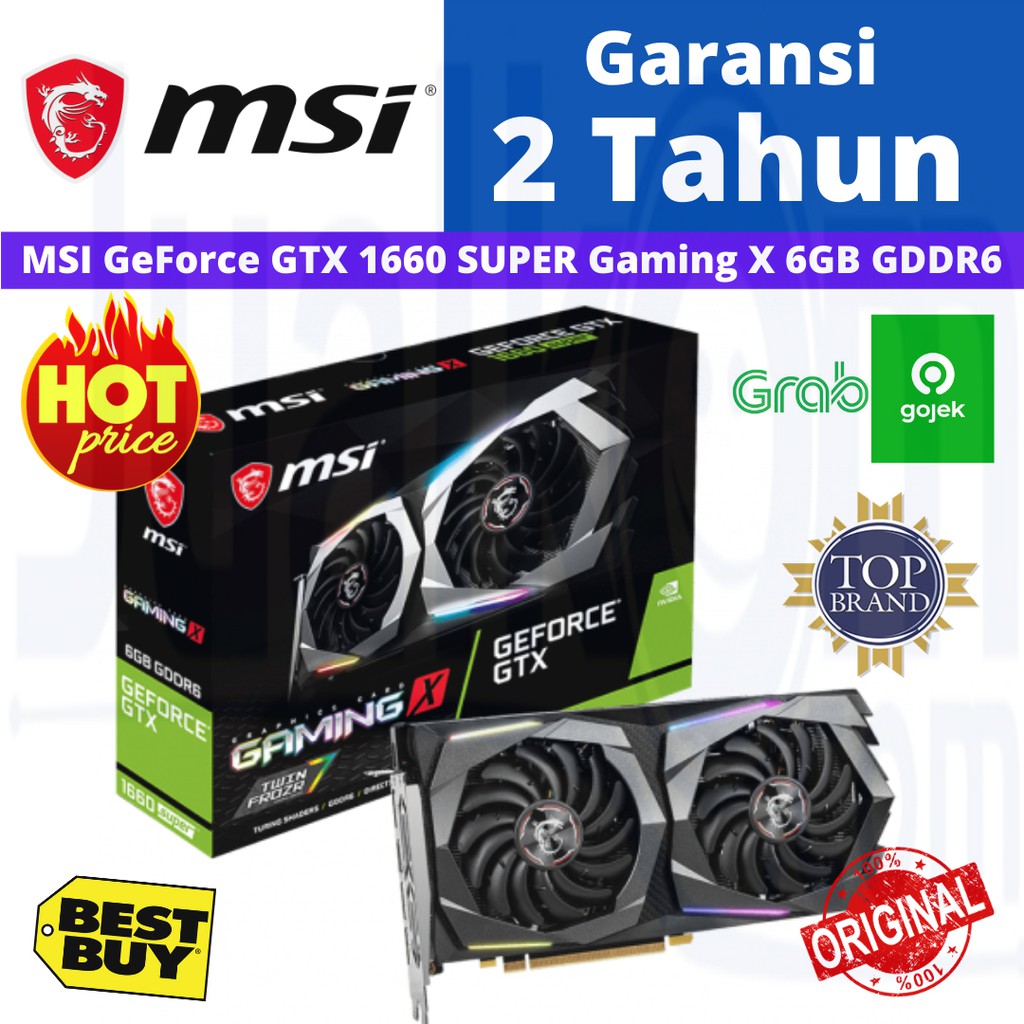 MSI Nvidia GeForce GTX1660 SUPER GAMING X 6 GB GTX 1660 SUPER 6GB