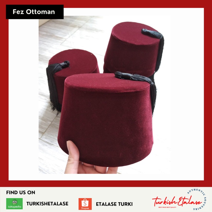 FeV10 Peci Fez Turki Original - Merah Maroon, 58 Gfsg20S11G