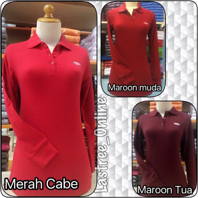 KAOS POLO SHIRT WANITA LENGAN PANJANG,POLO SHIRT WANITA LENGAN PANJANG
