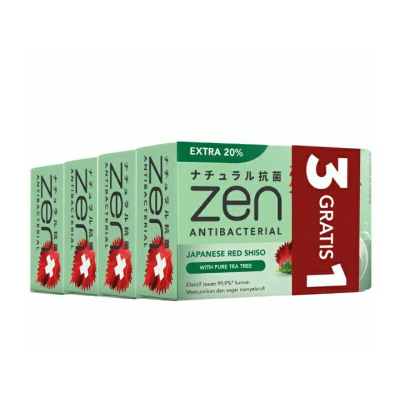 Zen Anti Bacterial Body Soap Shiso &amp; PureTea Tree 4X70g