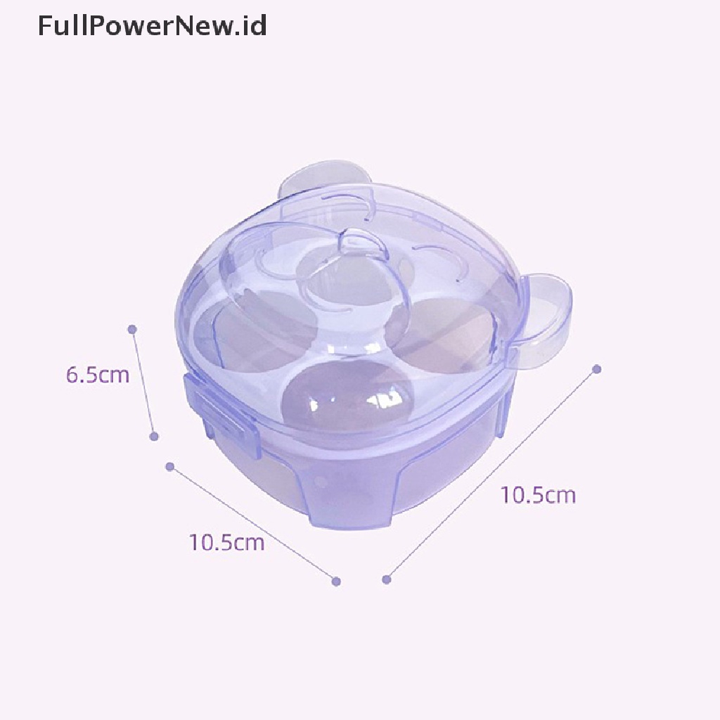 (Full) 4pcs Spons Puff Blender Makeup Dengan Kotak Penyimpanan