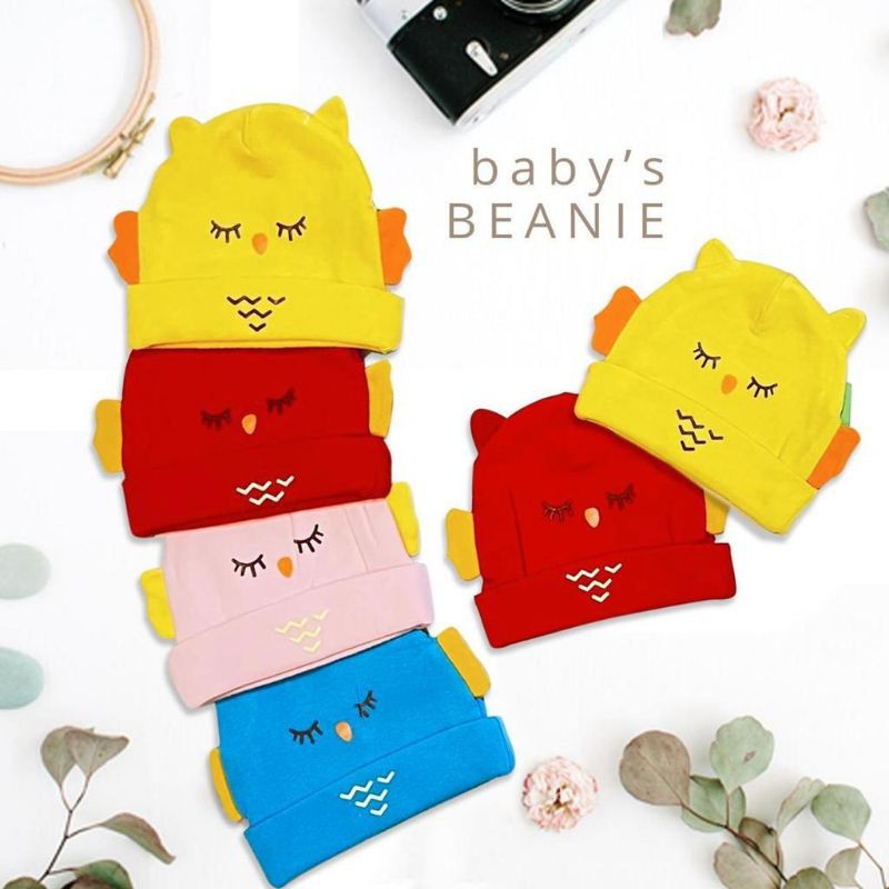 Topi Bayi 0-6 Bulan - Topi Lucu Halus