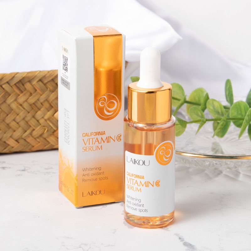 LAIKOU Serum Wajah Vitamin C Essence Mencerahkan Memudarkan Bintik Gelap Melasma 30ml