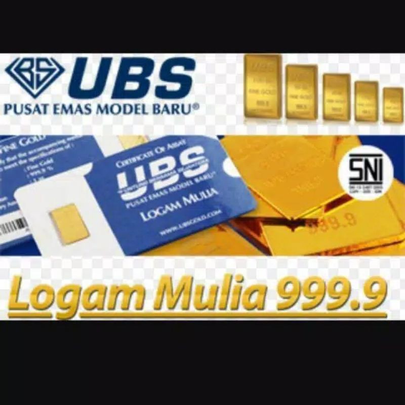 Logam emas UBS 1 gram. 1 gr/1gram