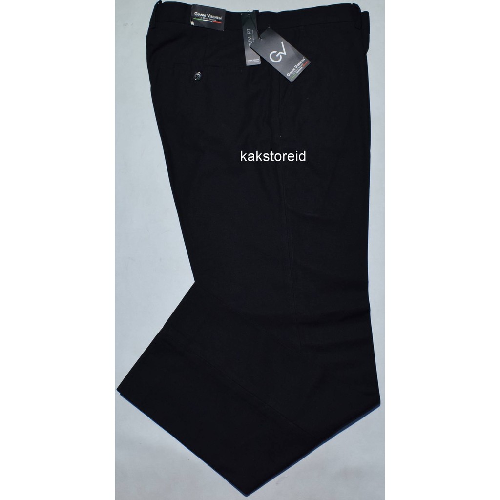 Celana Kerja Formal Pria GIANNI VISENTIN Hitam Slimfit GKS 09
