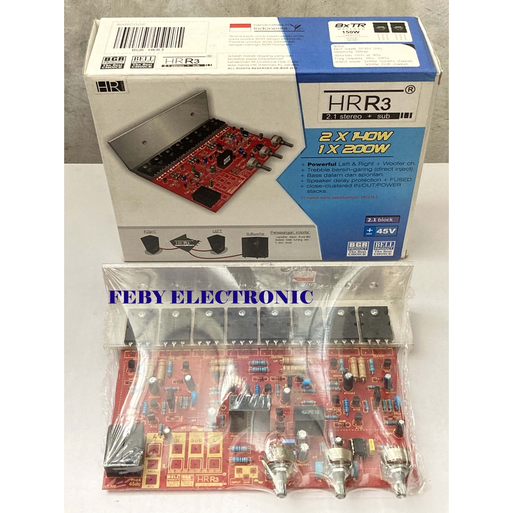 KIT AMPLIFIER ACTIVE AKTIF HRR3 2.0 2x140W POWER AMPLI BELL