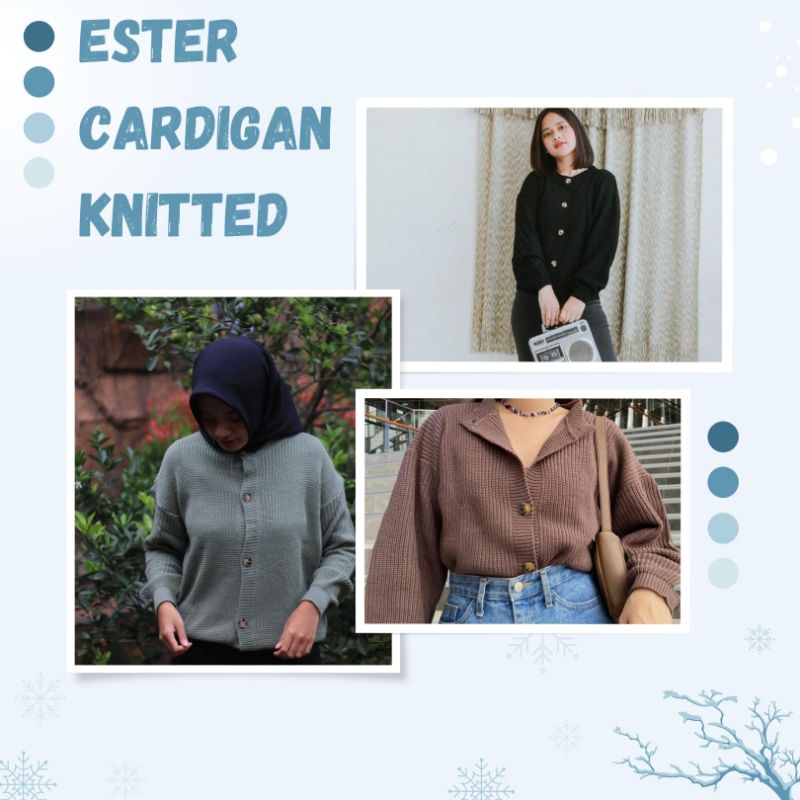 Ester Cardigan Knitted • Kardigan Kancing • Cardigan Premium