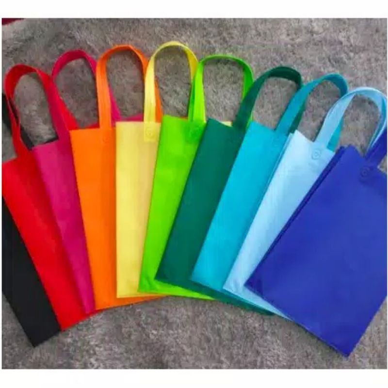 

1 LUSIN TAS SOUVENIR 38X45X10 CM / TAS BELANJA / GOODIE BAG SPUNBOND BESAR