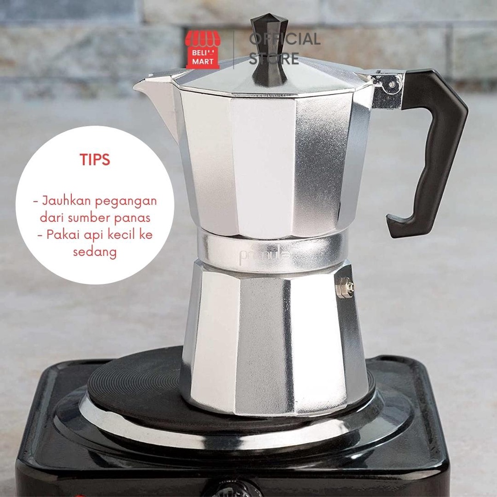 Moka Pot Coffee Maker | Moka Pot Espresso | Alat Pembuat Kopi 1 cup, 3 cup, 6 cup, 9 cup