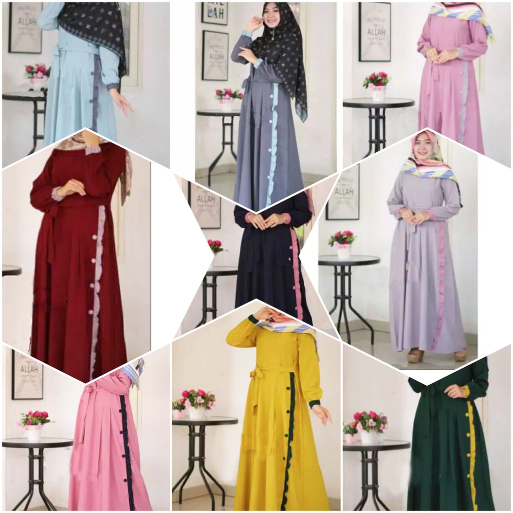 gamis NADIRA DRESS /Gamis terbaru /gamis wanita / gamis polos