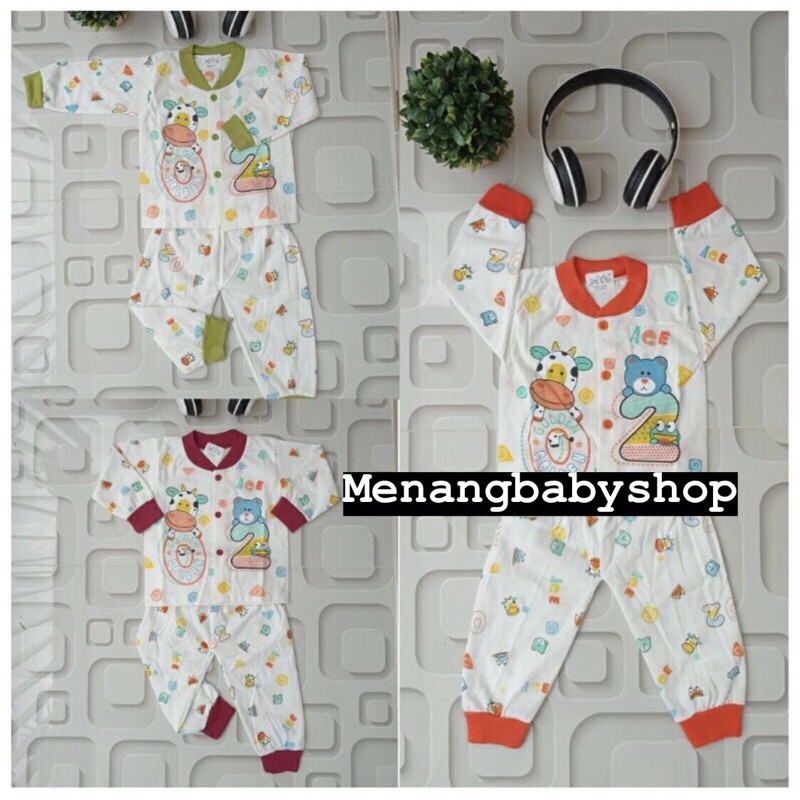 SETELAN BAJU BAYI LENGAN PANJANG TRALALA 901RIP | Setelan Lengan Panjang Anak Umur 1-2 Tahun Murah