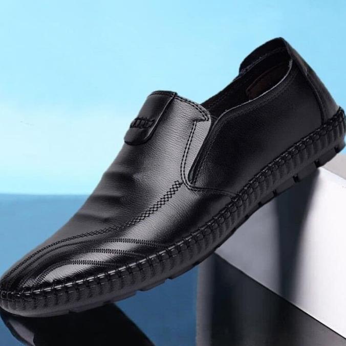 Techdoo Sepatu Pantofel Pria Sepatu Kulit Formal untuk Kerja MC403