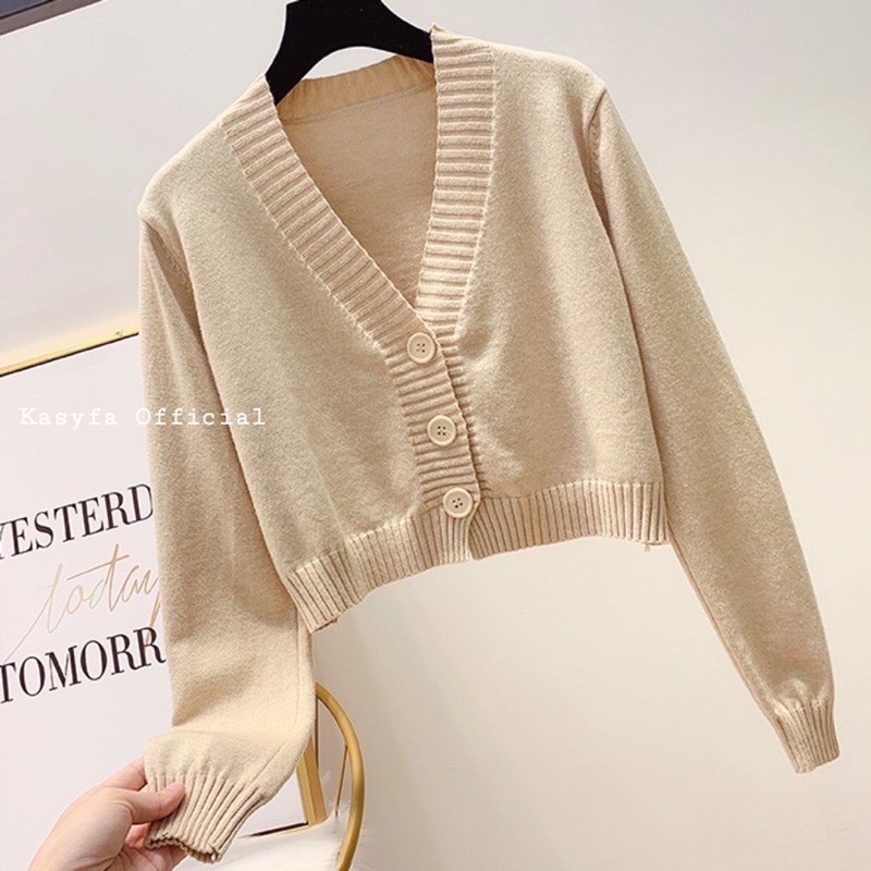 BAILEY CARDI RAJUT CROP // ZEVY CREPY SWEATER