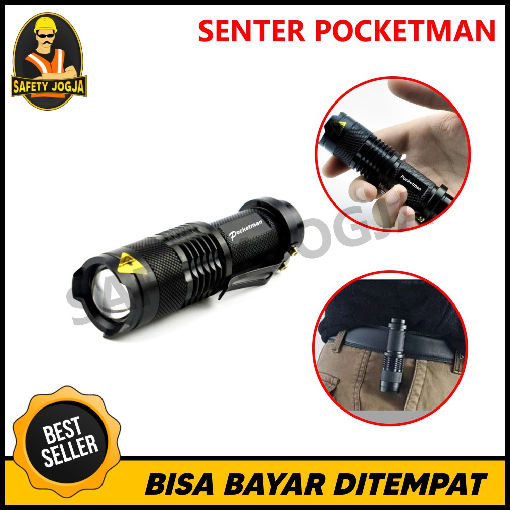 SENTER MINI POCKEDMAN TAFFLED Flashlight 2000 Lumens Waterproof