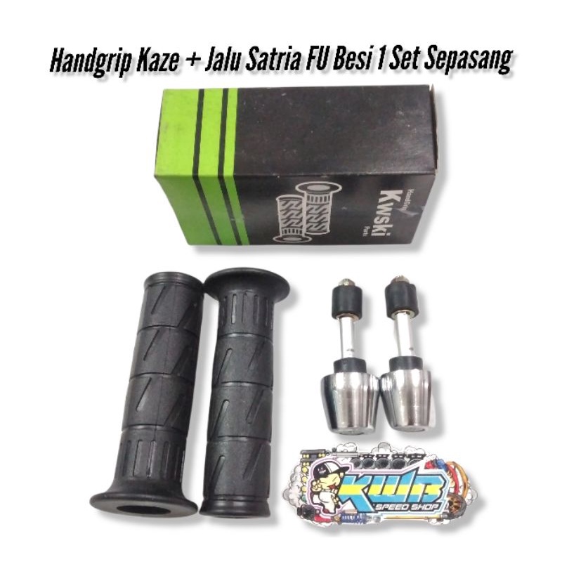 Hanfat Kaze kwski set jalu besi satria ninja pnp cb gl mp nmax pcx Handgrip gas KAZE SET KIRI KANAN UNIVERSAL VARIO BEAT SCOOPY MIO FINO NINJA FU SONIC VIXION BYSON AEROX PCX NMAX DLL HANDGRIP MODEL KAZE STANDAR KWSKI HANDGRIP MODEL KAZE STANDAR KWSKI