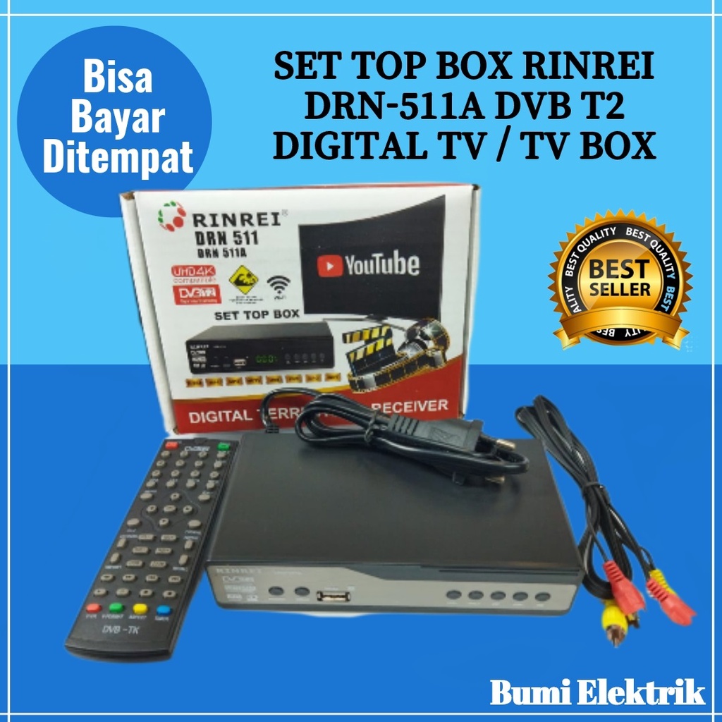 SET TOP BOX RINREI DRN-511A DVB T2 DIGITAL TV / SET BOX TV TABUNG/LED / TV BOX RINREI MURAH