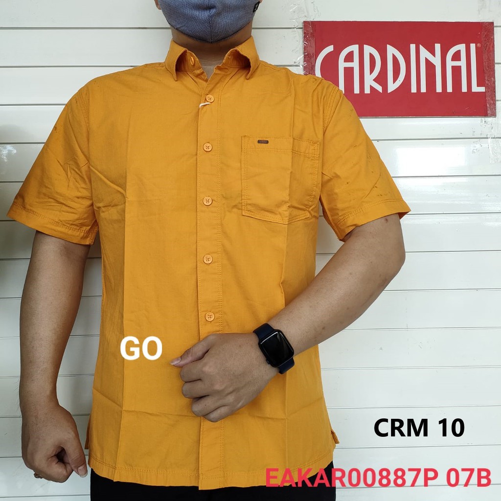 gof CRM CARDINAL KEMEJA CASUAL POLOS Pakaian Atasan Reguler Hem Original Lengan Pendek