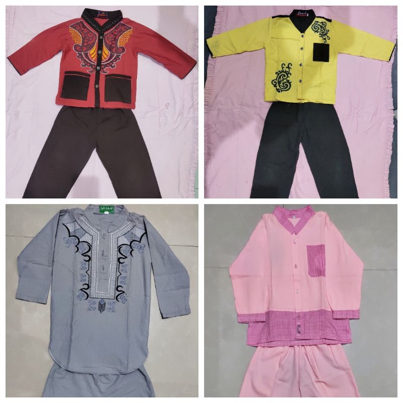 Setelan baju KOKO anak cowok preloved