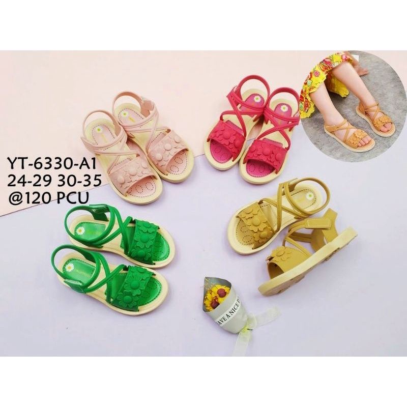 Sandal tali anak perempuan Karet jelly pariasi Bunga