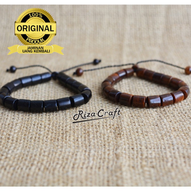 Gelang Natural Couple Kayu Kokka Kaukah Kokkah ASLI Original Turki Arab Mekah ukuran Marjan Besar by