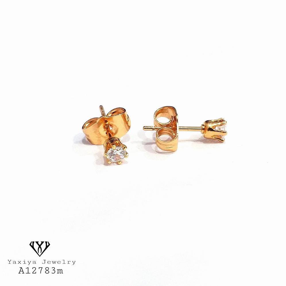 COD Yaxiya Anting Anak / Bayi Lapis Emas Permata Perhiasan Imitasi 679