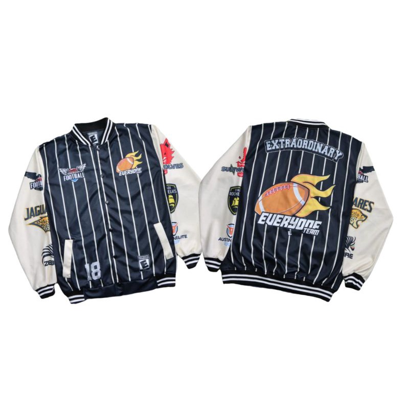 JACKET VARSITY BASEBALL MOTIP TERBARU PRIA WANITA SAIZE L&XL / BASEBALL HUSTLE / BASEBALL KAMIKAZE-BASE EXTRAORDINARY