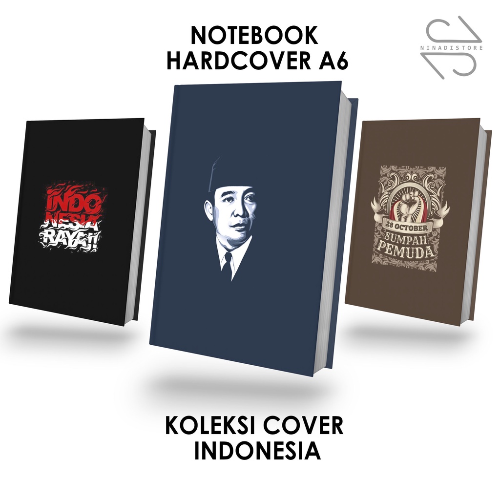 

Pocket Book/Notebook Hardcover A6 isi polos dan garis Gambar Indonesian Future