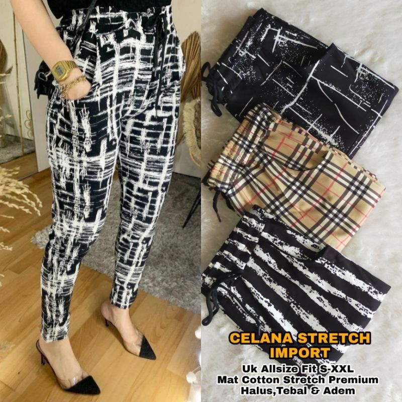 Celana Wanita Premium Fit S-XXL Jumbo