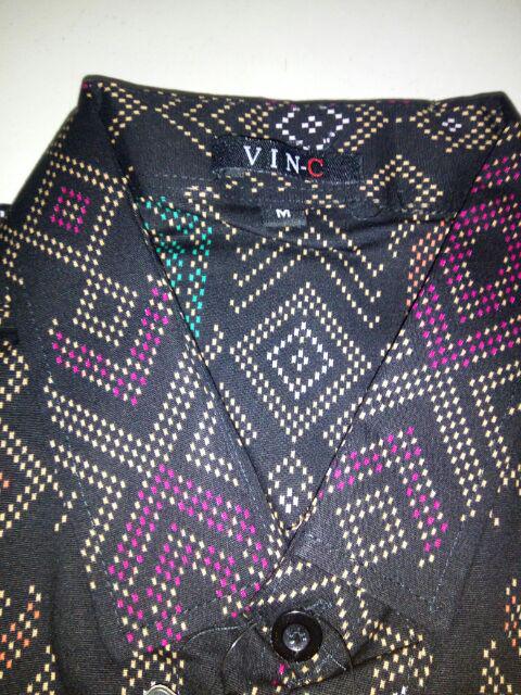 Kemeja Batik Songket Panjang Pria Cowo Kerja Kantor Ungu