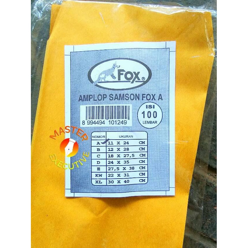 

Jual Fox Amplop A Samson Coklat 10 5 x 24 cm Kabinet Diskon