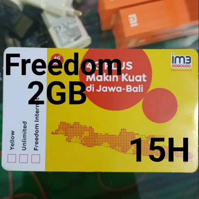 Vo kuota paket data Indosat freedom 2gb 2 GB 15 hari jadi ...