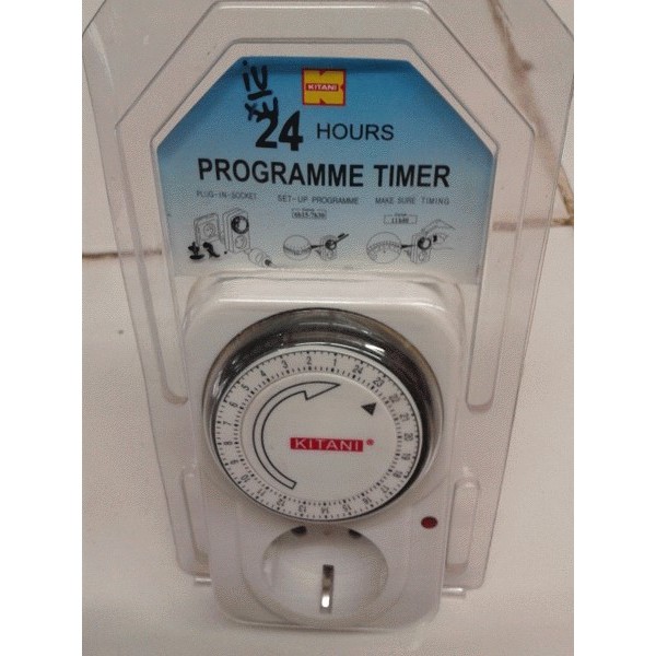 Timer alat pengatur waktu analog manual Kitani 24 jam
