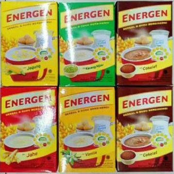 

Energen sereal minuman COKLAT/VANILA/JAHE/KACANG HIJAU (5 sachets/ box)