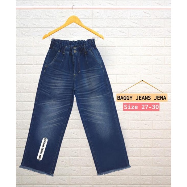 KULOT RAWIS JEANS// KULOT JEANS PINGGANG KARET