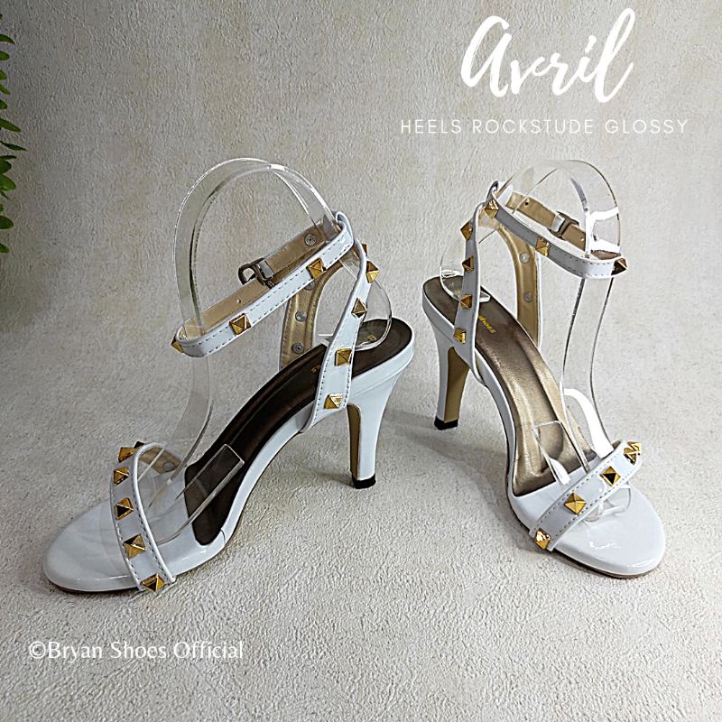 Bryan Avril Heels Tali Pesta 5cm 9cm RockStude Hak Runcing Bigsize Oversize Jumbo 36-40 41 42 43-1
