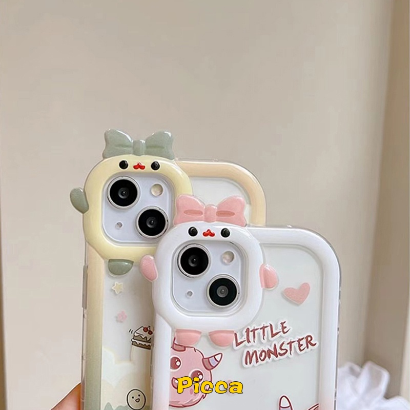 Soft Case Desain Kartun Monster Dinosaurus 3D Untuk IPhone 7 8 6 6S 14 Plus 11 13 12 14 Pro MAX XR XS MAX X SE 2020