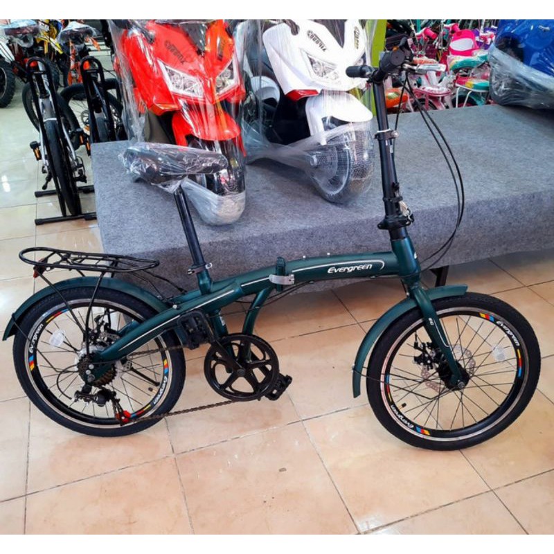 sepeda lipat 20 evergreen Cakram 7speed