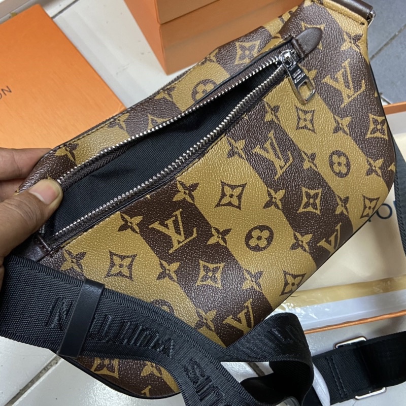 Waistbag Lv import free box waist bag lv wanita dan pria tas selempang lv