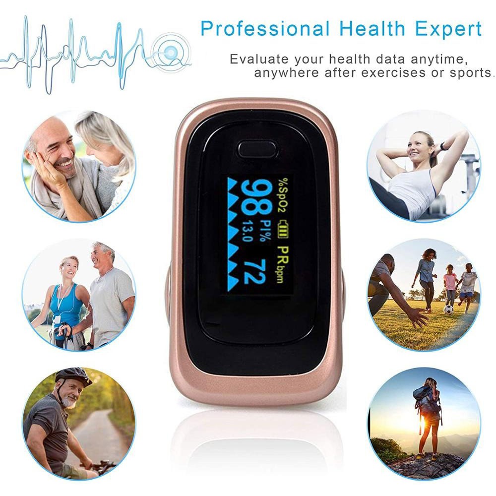 BAYAR DI TEMPAT Alat Pengukur Detak Jantung Fingertip Pulse Oximeter Sleep Monitor