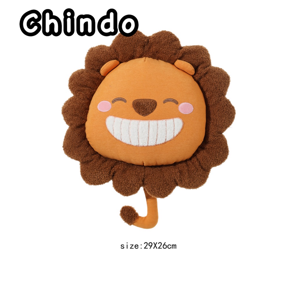 MINISO BONEKA SINGA SENYUM PILLOW SMILEY LION SERIES MINISO