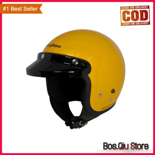 Helm Retro Bogo Cargloss CF Kuning Yellow