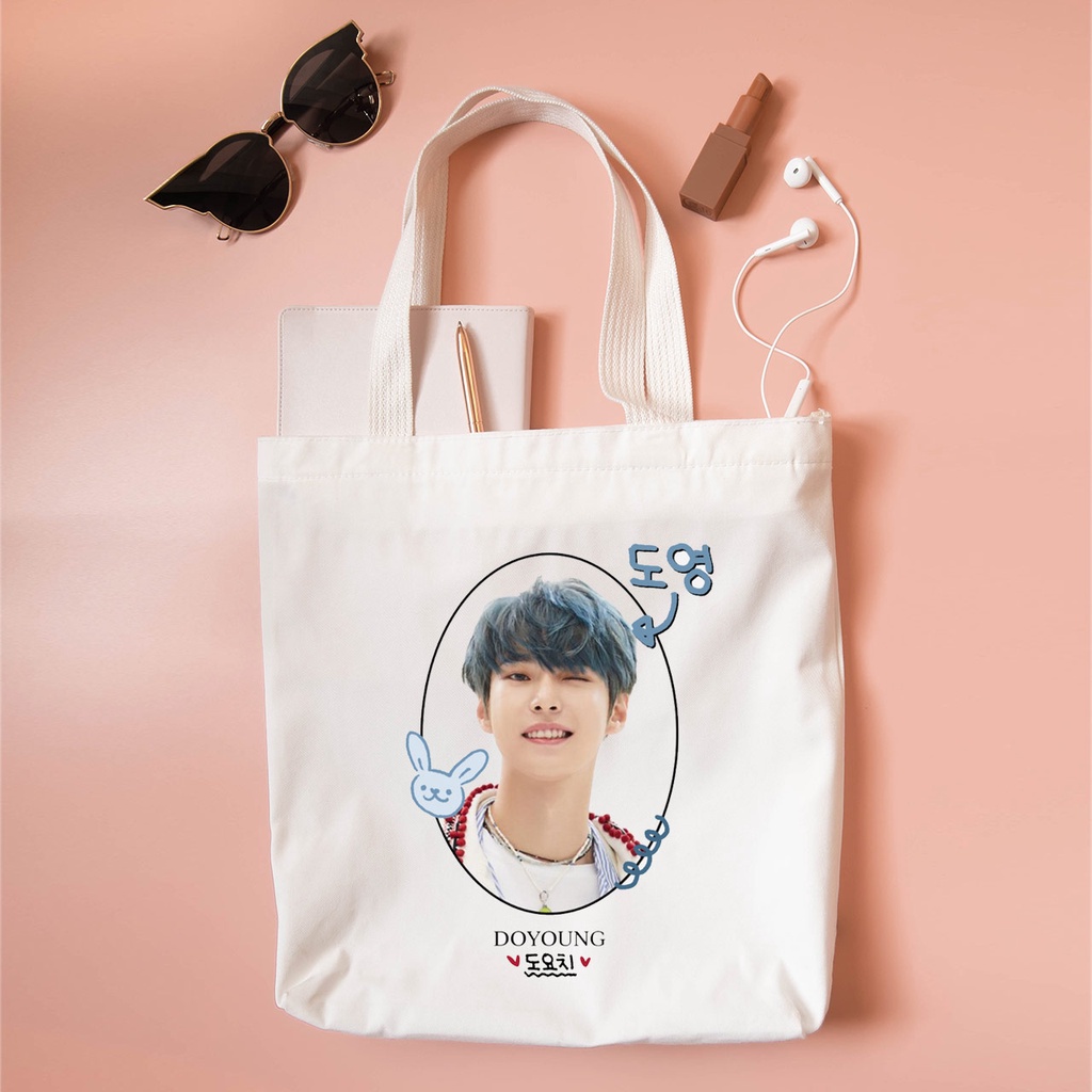 NCT 127 /TOTE BAG Kanvas muka NCT 127 / Korean Fashion Wanita / tas belanja