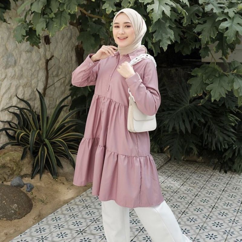 KALIYA TUNIK KANCING HIDUP / TUNIK KANCING HIDUP /FASHION WANITA