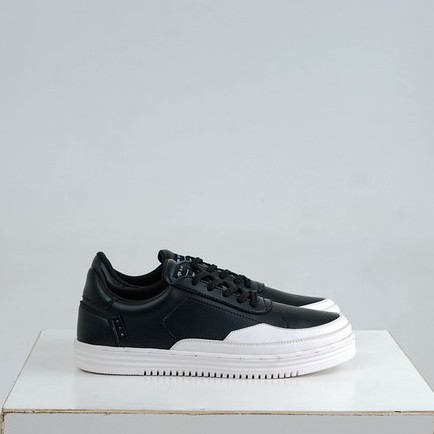 BSC 007 Black | Sepatu Hitam Casual Sneakers Kasual Polos Ori Pria Cowok Footwear | FORIND x Navara