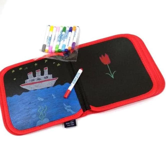 

[PROMO 8HA96] Spidol 12 Warna Untuk Buku Gambar Bisa Dihapus dan Whiteboard Anak - 1 Set Drawing Boo