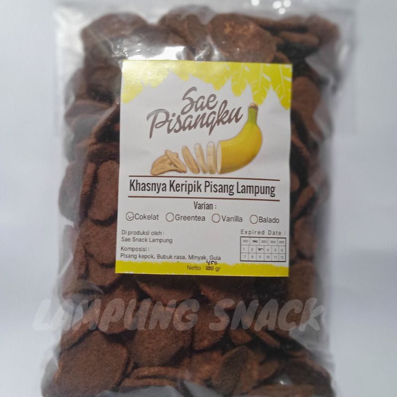 

keripik pisang coklat kemasan 450gram