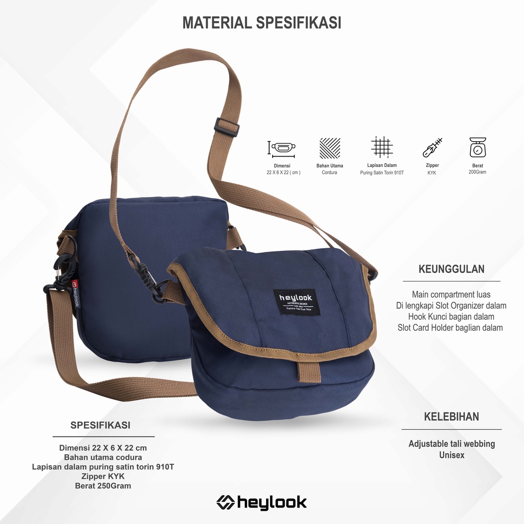 Tas Sling Bag Tas Selempang Pundak Bahu Slempang Fashion Branded Multifungsi Pria Wanita Lokal Murah Original