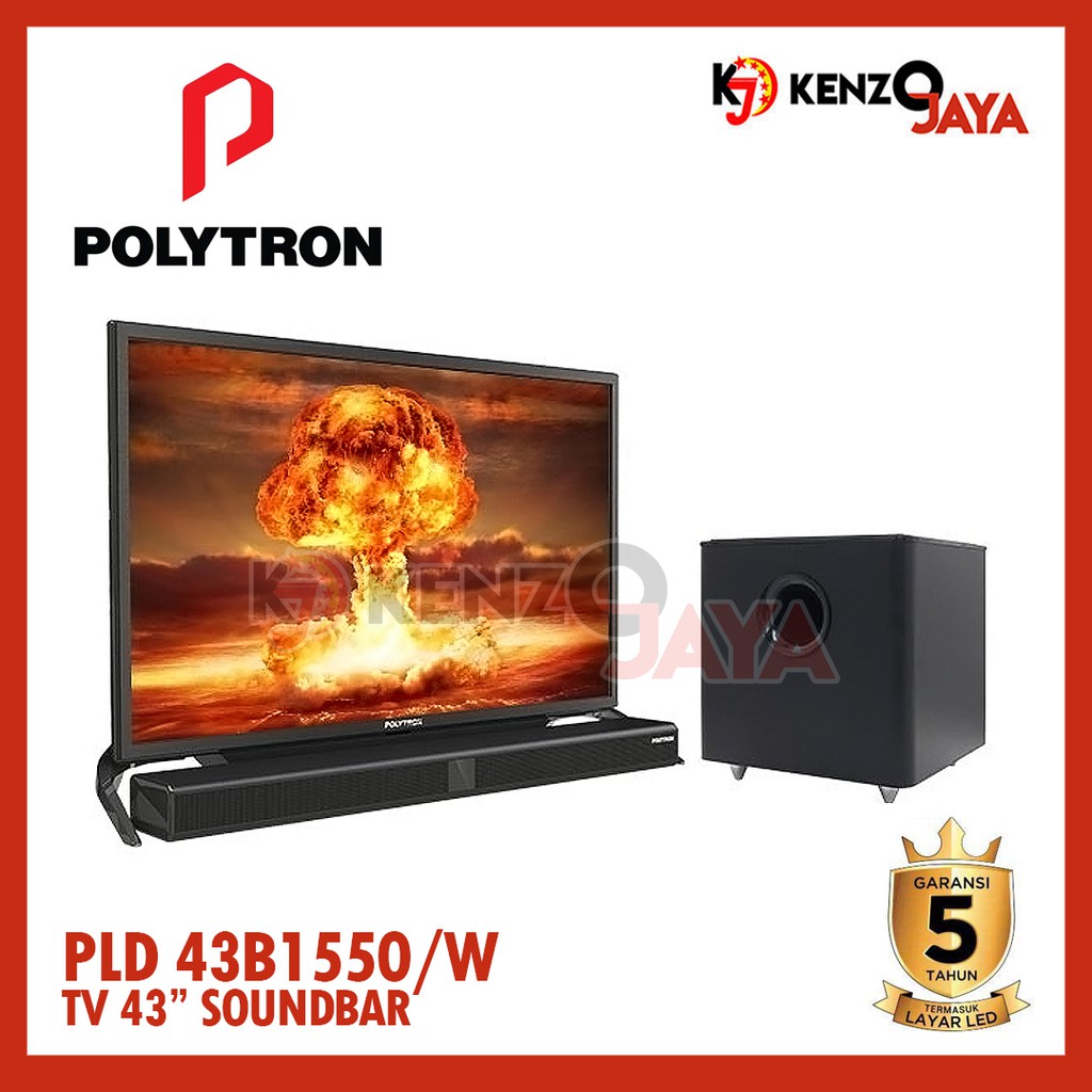 TV LED POLYTRON 43" Soundbar PLD43B1550